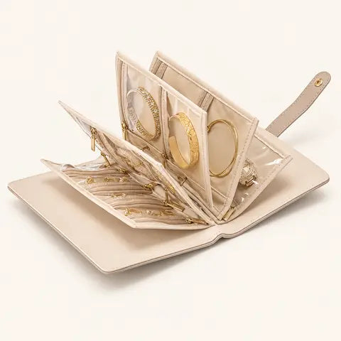 Open beige organizer